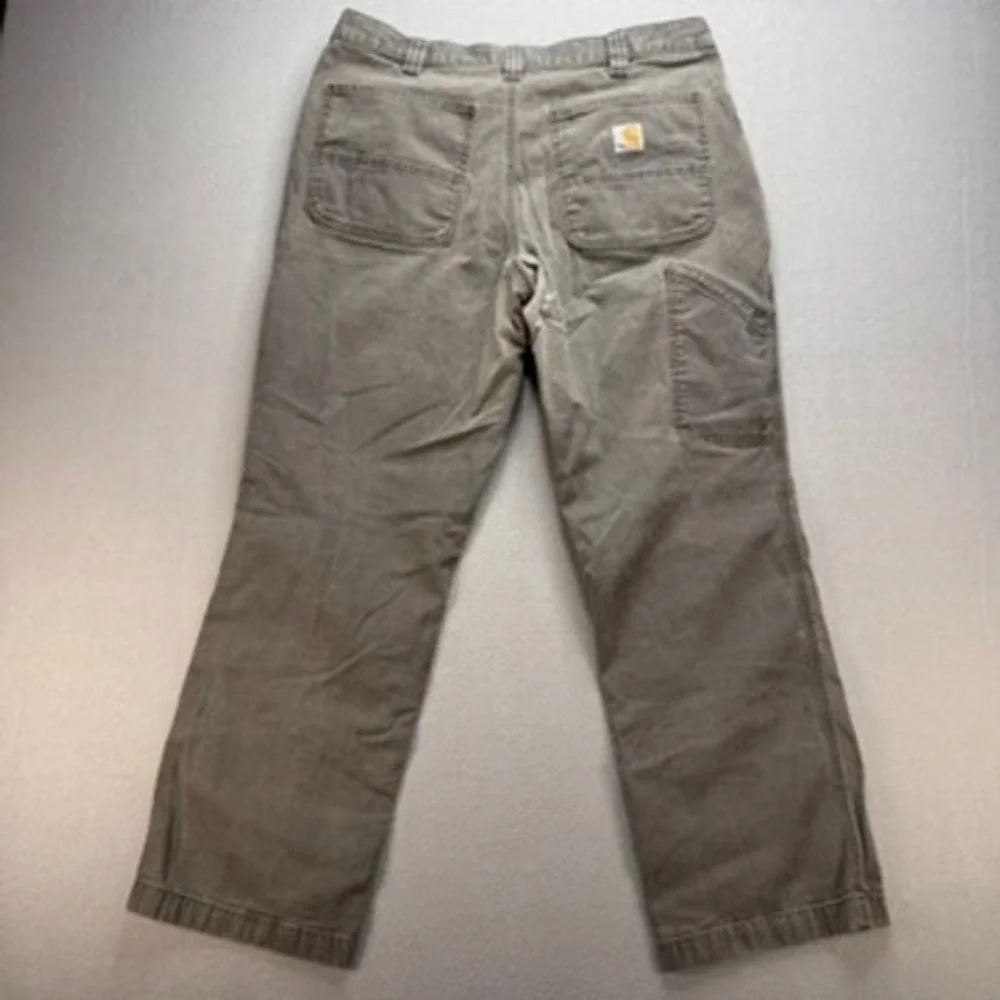 Carhartt Work Pant Mens 34x30 (FIT 34x27) Rugged Flex Relaxed Fit Canvas Utility